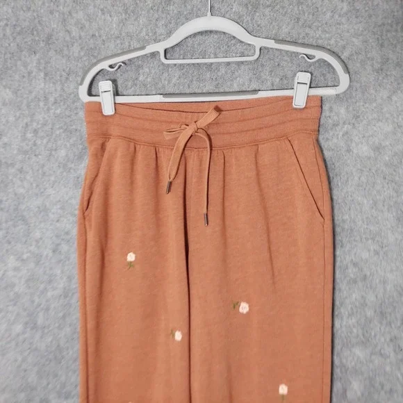 Old Navy Joggers S Tall Sweatpants Embroidery Floral Cottage Core Boho Festival - Picture 2 of 16